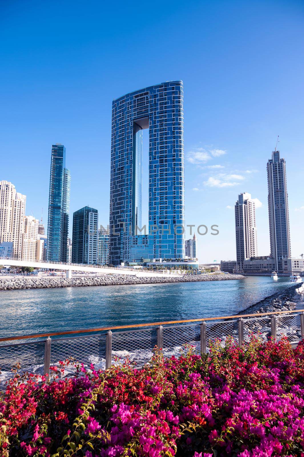 Jan 22, 2021, Dubai,UAE. Beautiful view of the Blue water residences and skyscrapers at the dubai marina captured from the Ain Dubai, Blue water islands, Dubai , UAE.