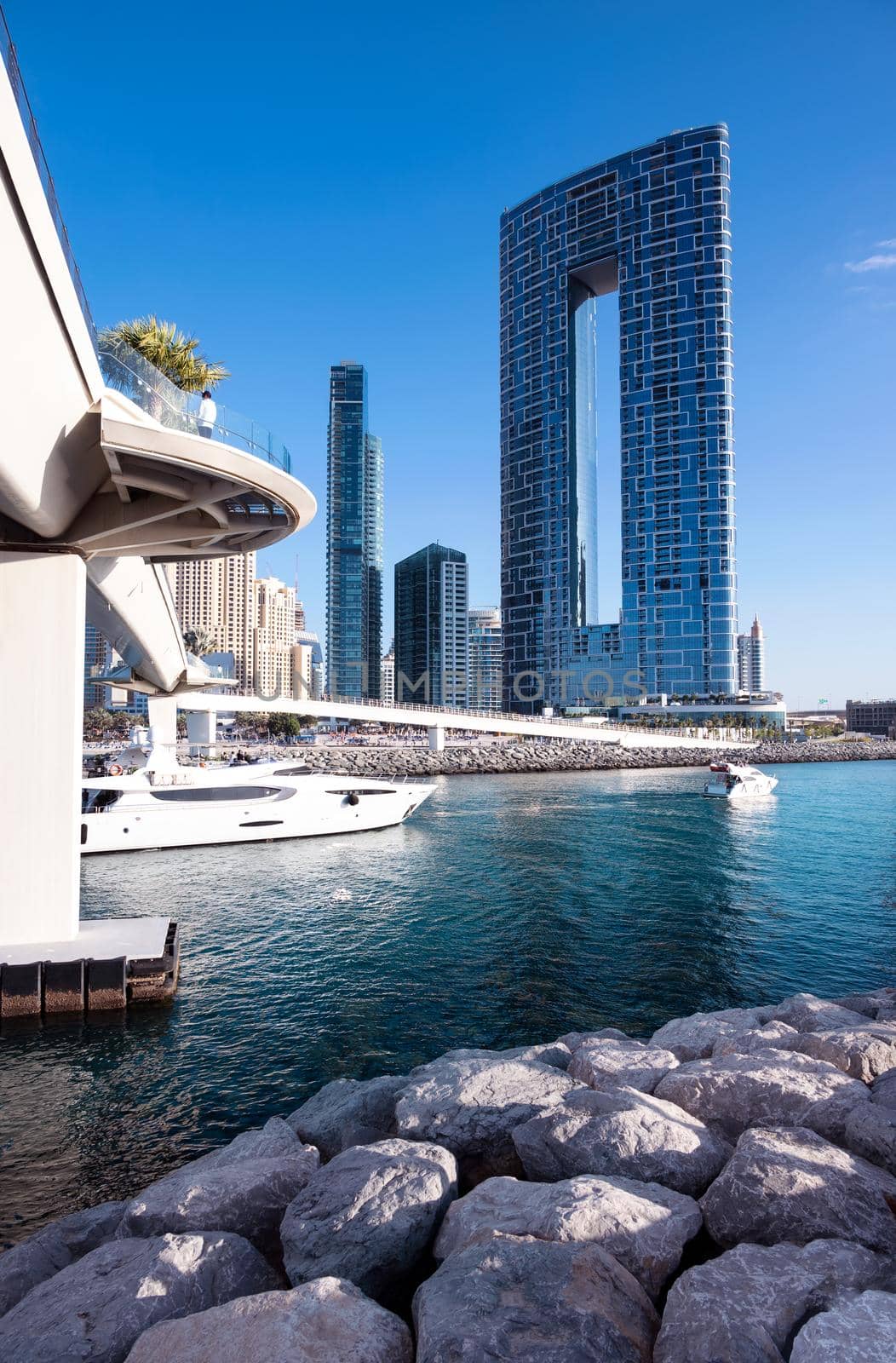 Jan 22, 2021, Dubai,UAE. Beautiful view of the Blue water residences and skyscrapers at the Dubai marina captured from the Ain Dubai, Blue water islands, Dubai , UAE. by sriyapixels