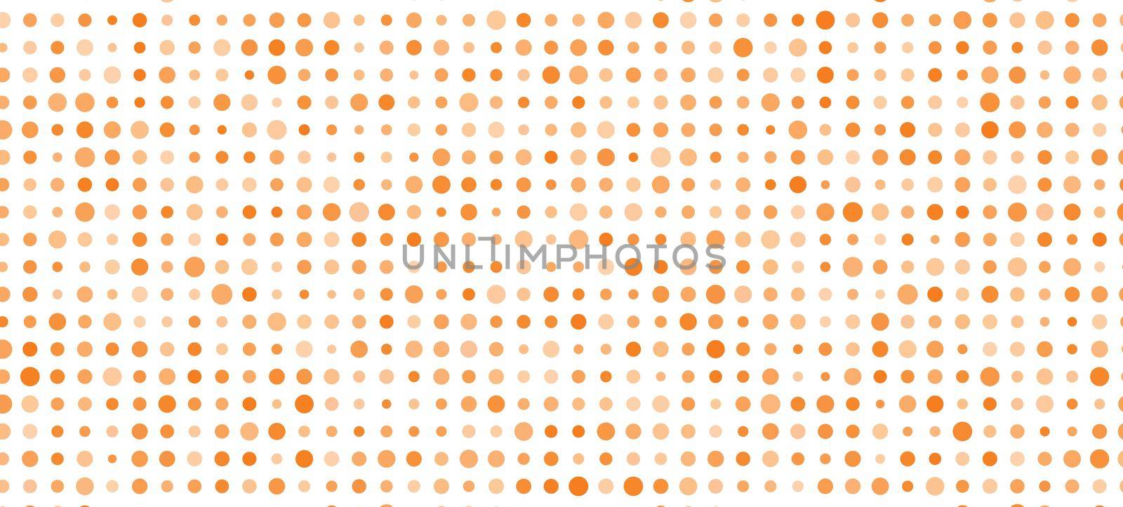 Abstract fashion polka dots background. White dotted pattern with beige gradient circles. Template design for invitation, poster, card, flyer, banner, textile, fabric by allaku
