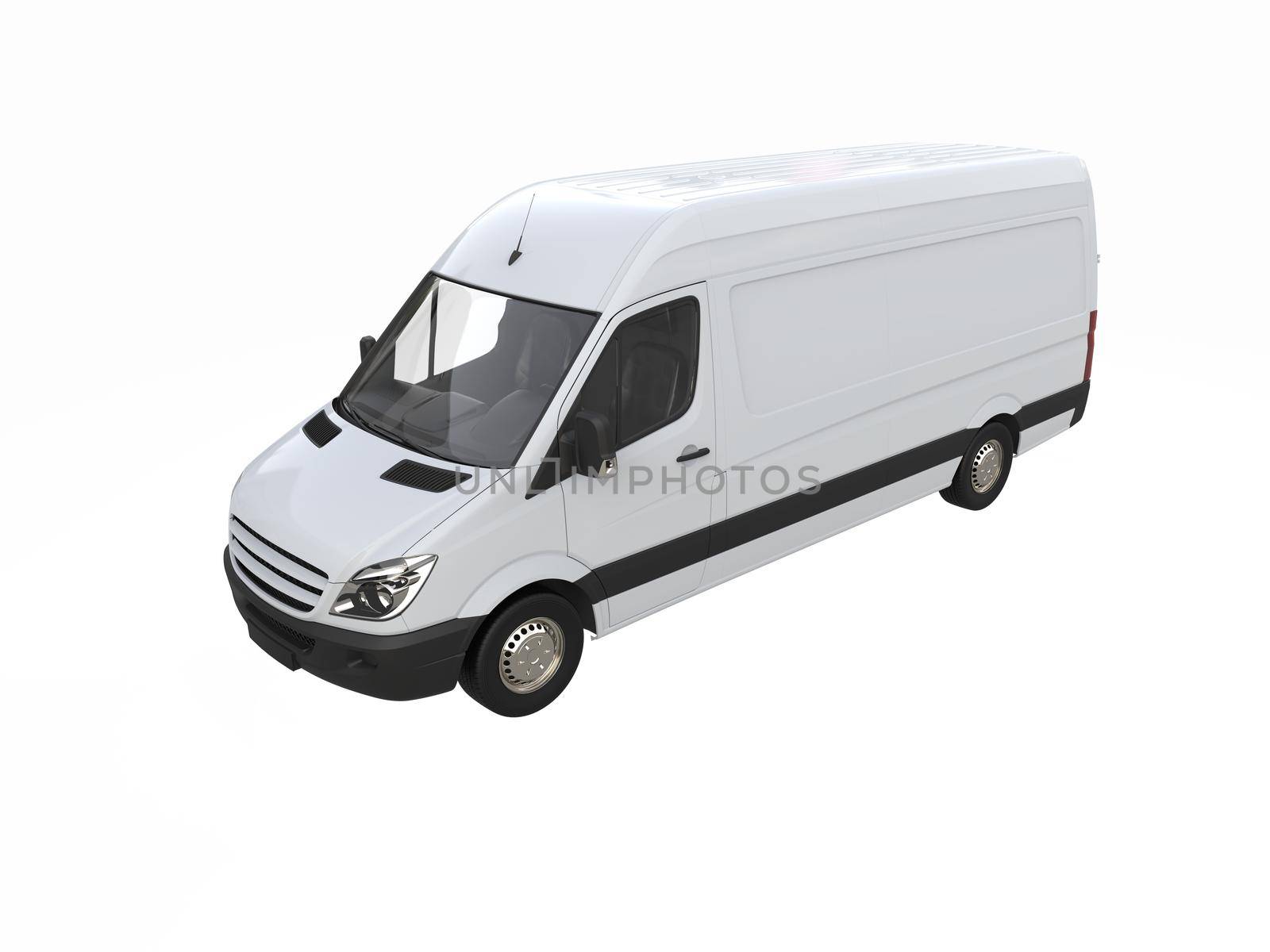 White Commercial Delivery Truck on a White Background isolated, Template Element Infographic, Postal Truck, Express, Fast Delivery, White Delivery Truck Icon, Transporting Service, Packages Shipment
