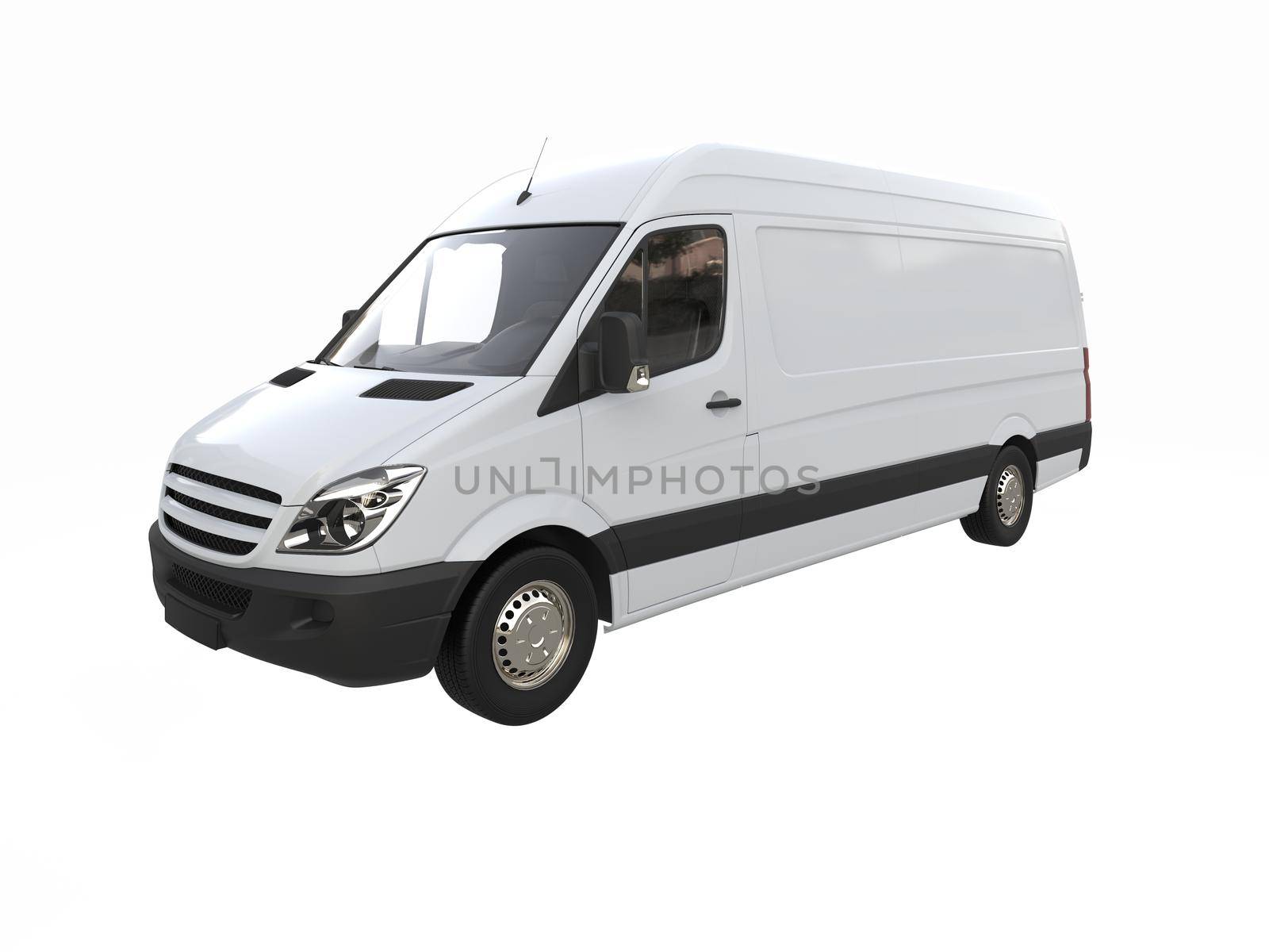 White Commercial Delivery Truck on a White Background isolated, Template Element Infographic, Postal Truck, Express, Fast Delivery, White Delivery Truck Icon, Transporting Service, Packages Shipment