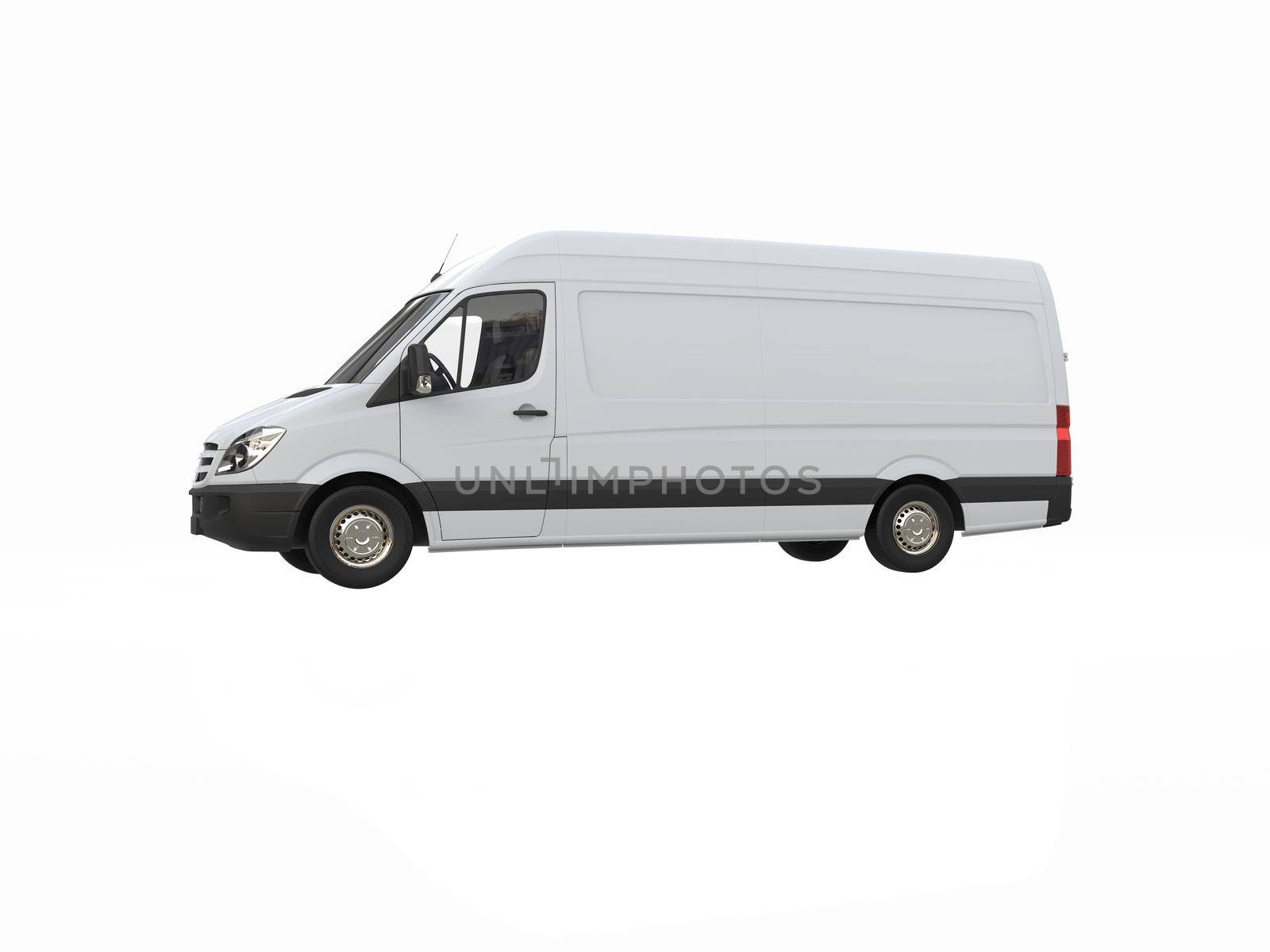 White Commercial Delivery Truck on a White Background isolated, Template Element Infographic, Postal Truck, Express, Fast Delivery, White Delivery Truck Icon, Transporting Service, Packages Shipment
