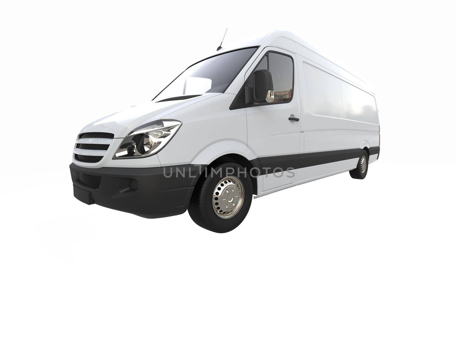 White Commercial Delivery Truck on a White Background isolated, Template Element Infographic, Postal Truck, Express, Fast Delivery, White Delivery Truck Icon, Transporting Service, Packages Shipment