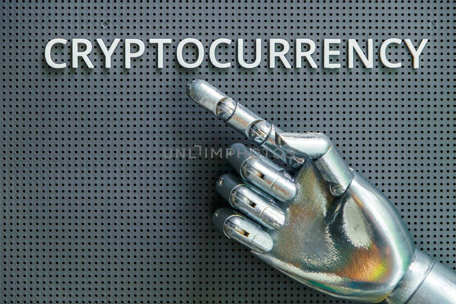 concept image of cryptocurrency digital money