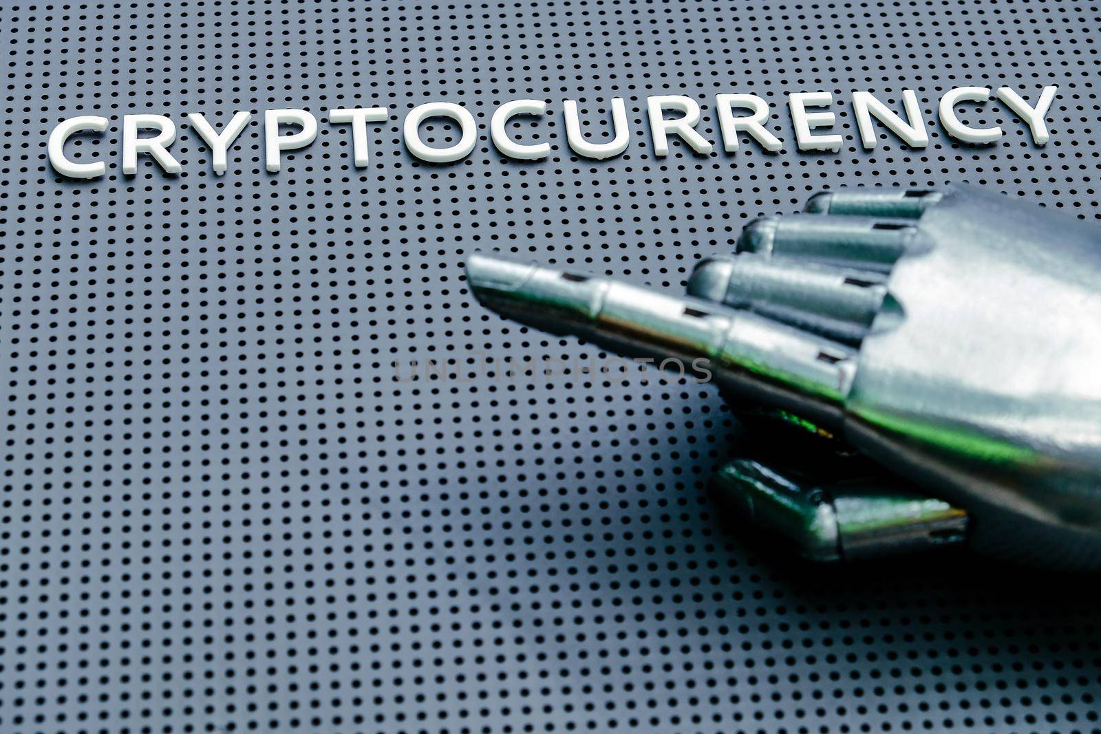 concept image of cryptocurrency digital money