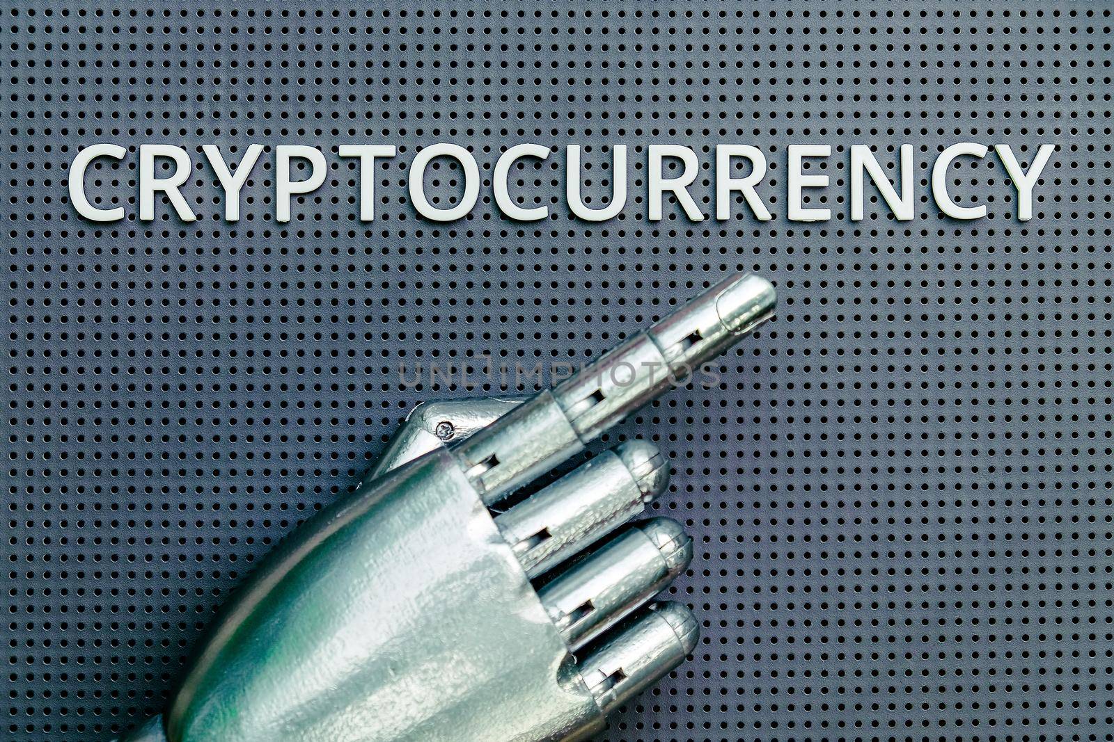 concept image of cryptocurrency digital money