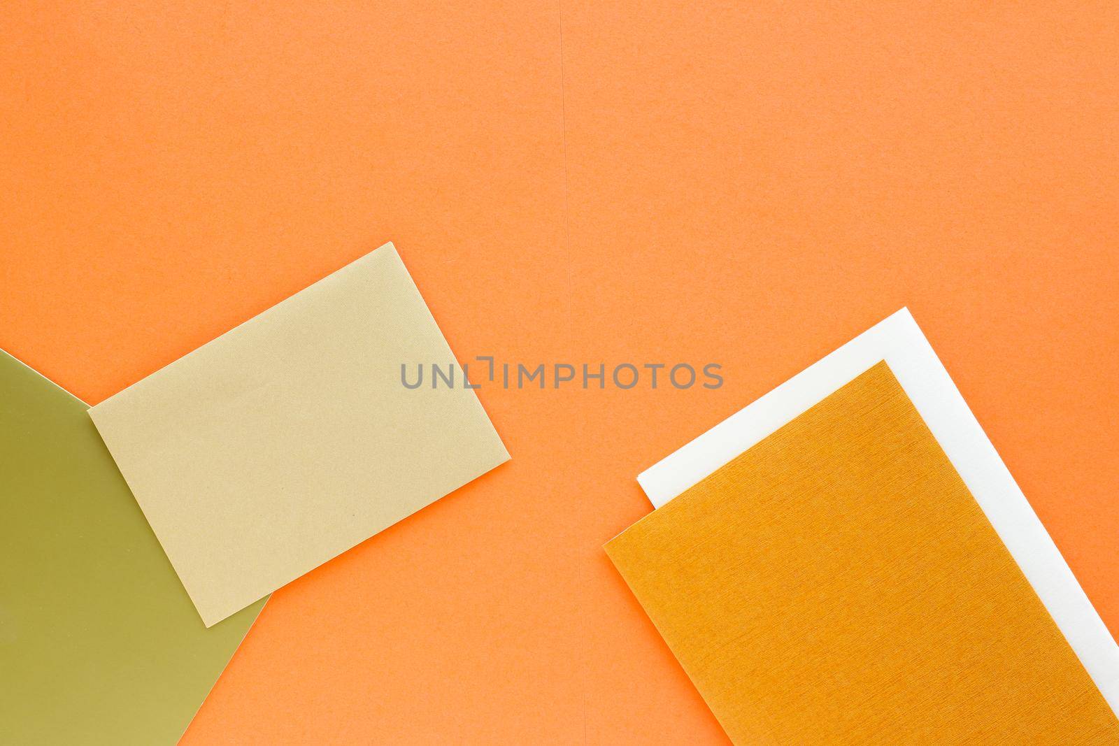 Set of paper stationery for business brand, flatlay mockup by Anneleven