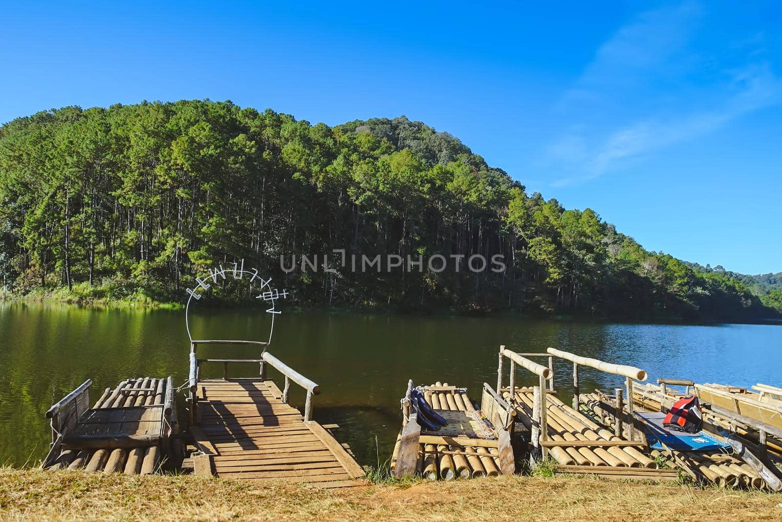 The most beautiful Reservoir named Pang Oung in Mae Hong Son, Thailand. (Translation:Pang Oung Reservoir)