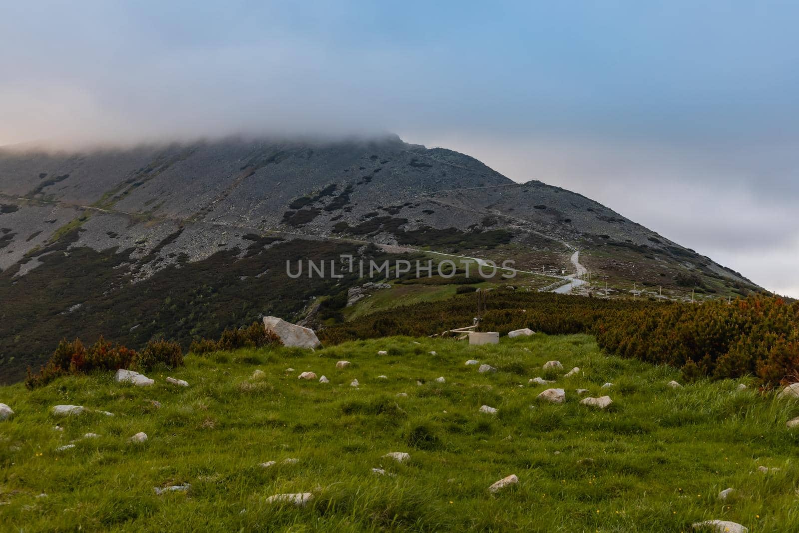 Panorama of Giant Mountains next to trail to Sniezka by Wierzchu