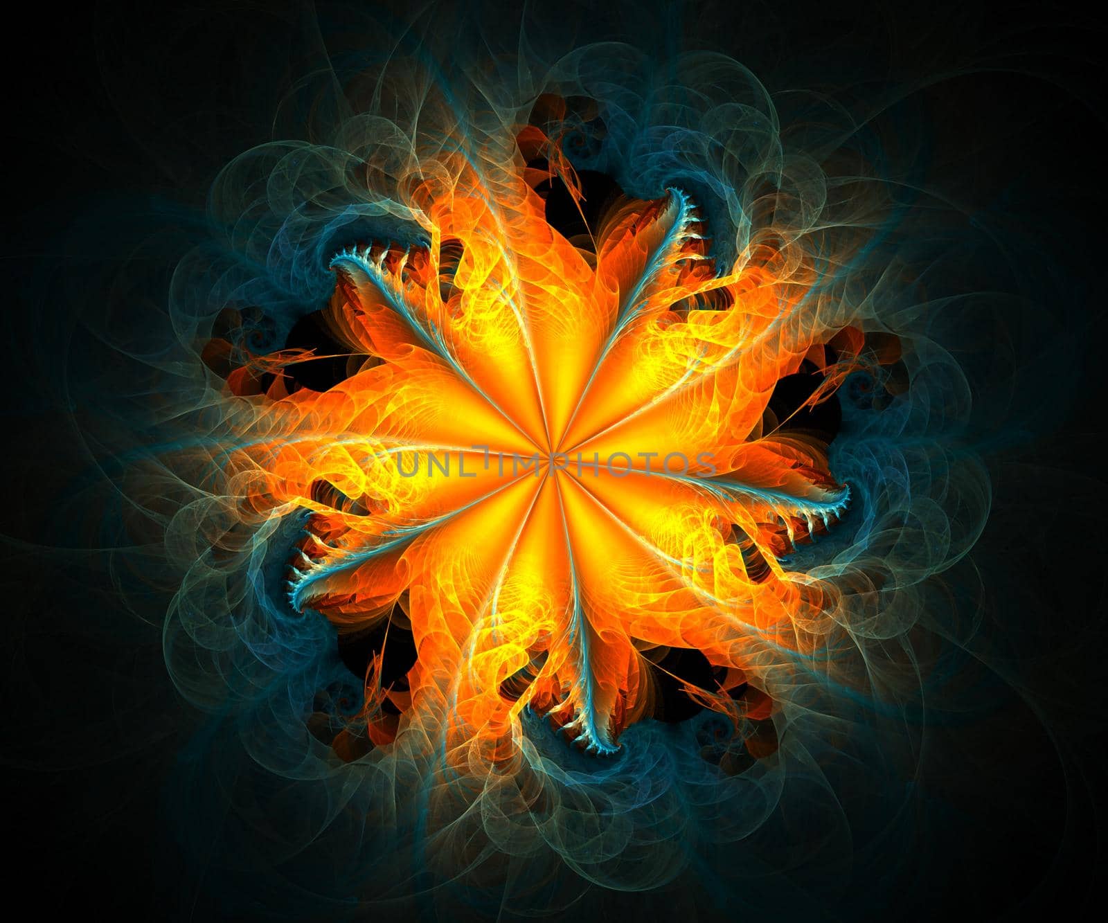 Computer generated colorful fractal artwork for creative art,design and entertainment