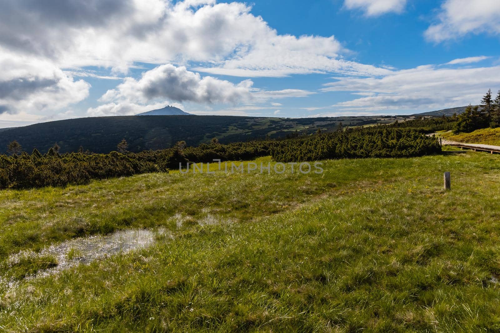 Panorama of Giant Mountains next to trail to Sniezka by Wierzchu