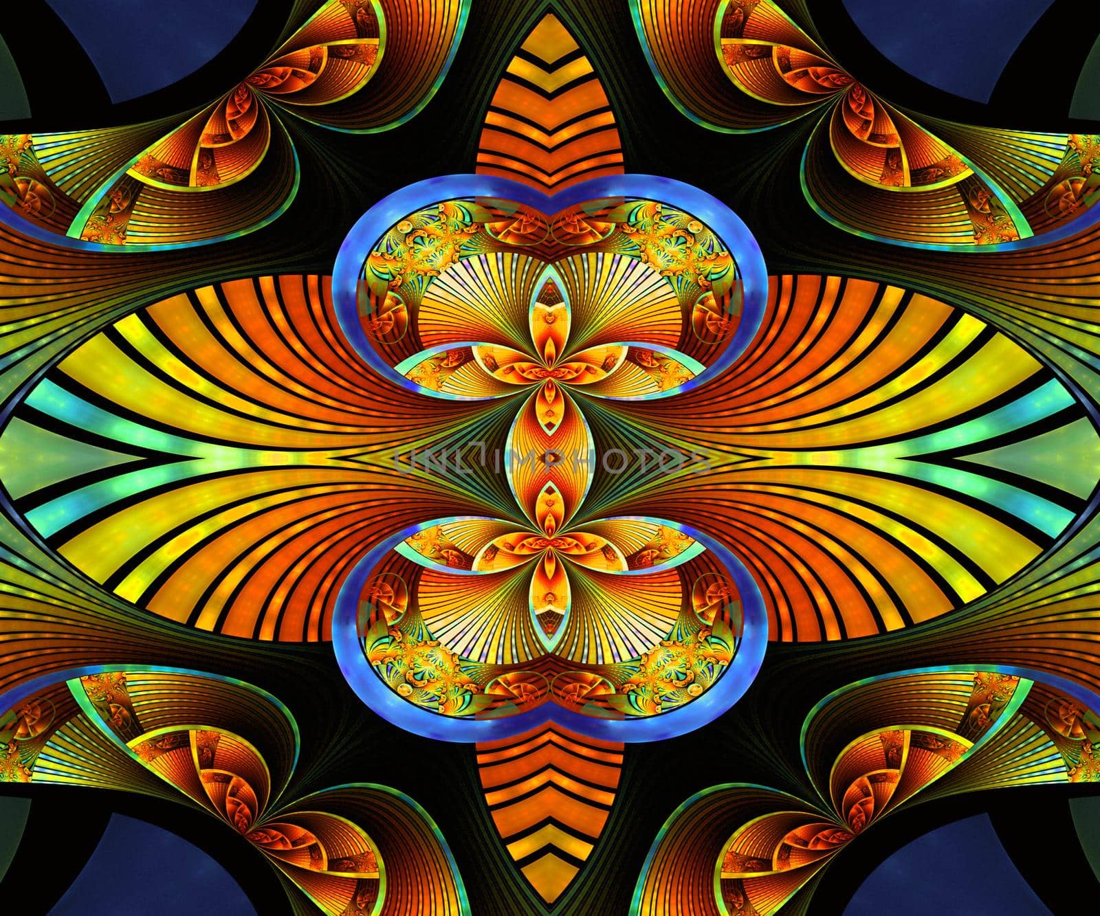 Computer generated colorful fractal artwork by stocklady