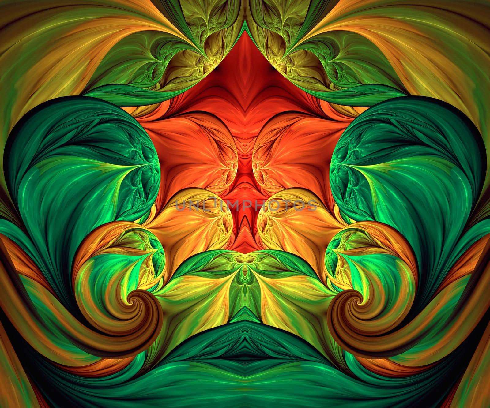 Computer generated colorful fractal artwork for creative art,design and entertainment