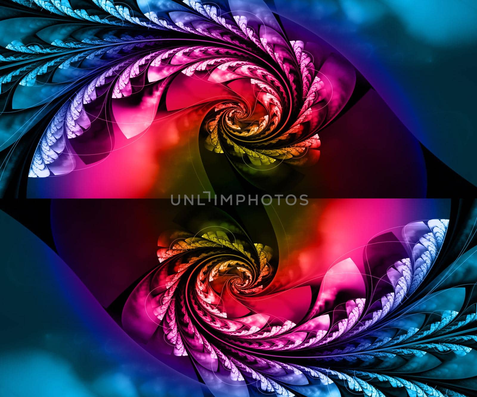 Computer generated colorful fractal artwork by stocklady