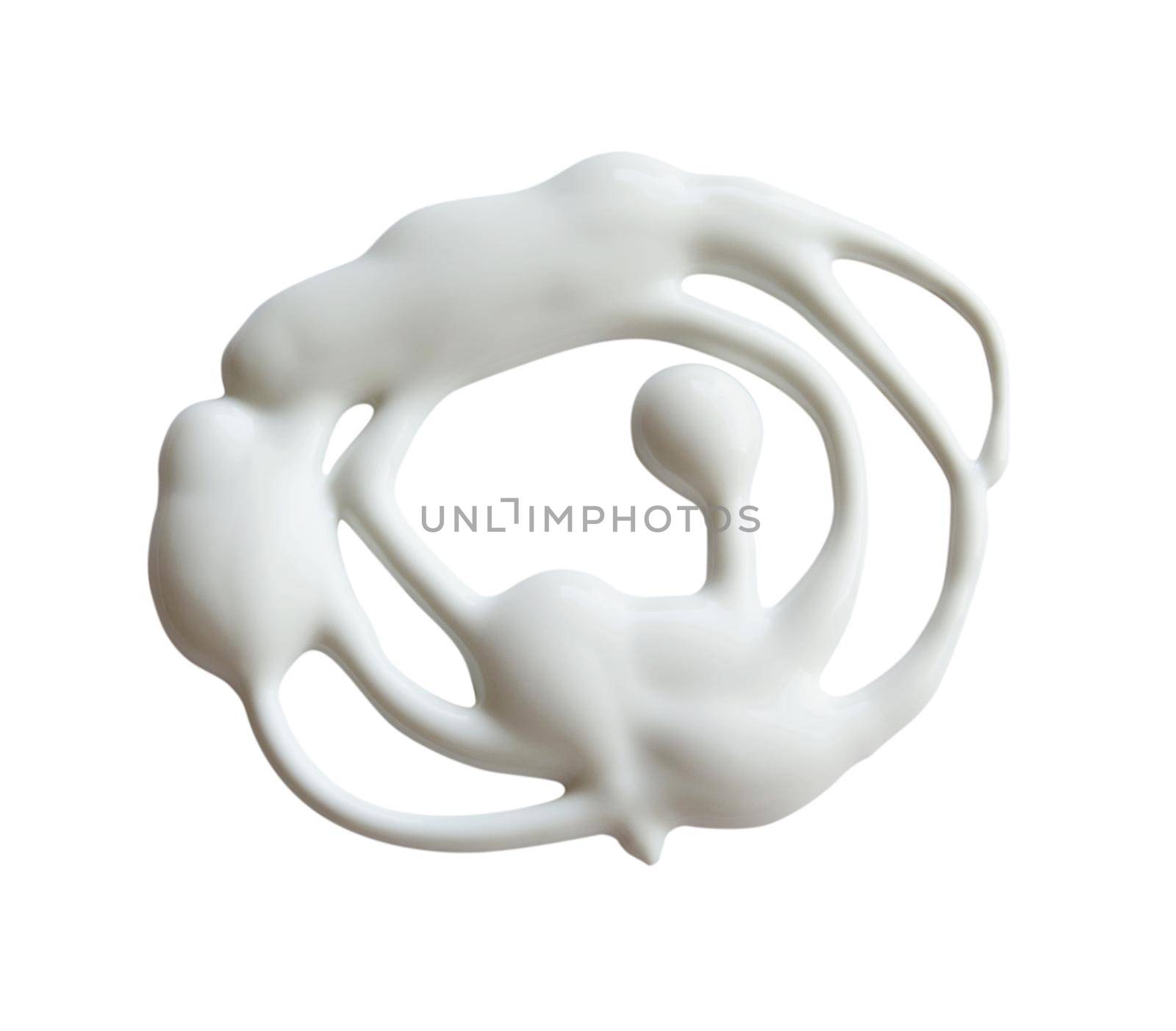 White cream on a white background, can be used as mayonnaise too. Clipping Path included