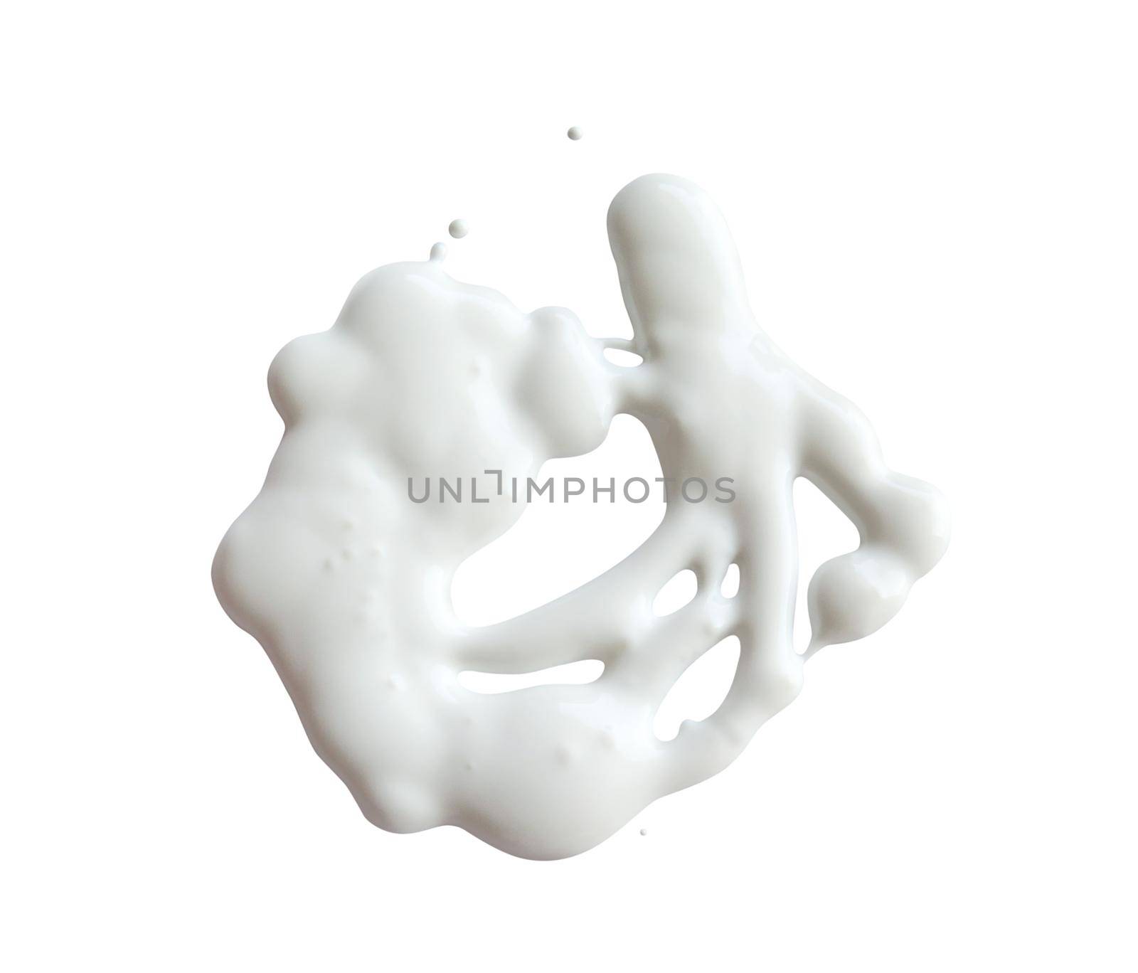 White cream on a white background, can be used as mayonnaise too. Clipping Path included