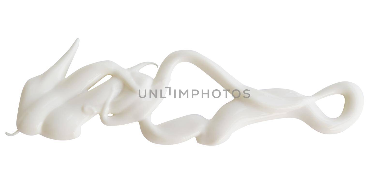 White cream on a white background, can be used as mayonnaise too by aroas