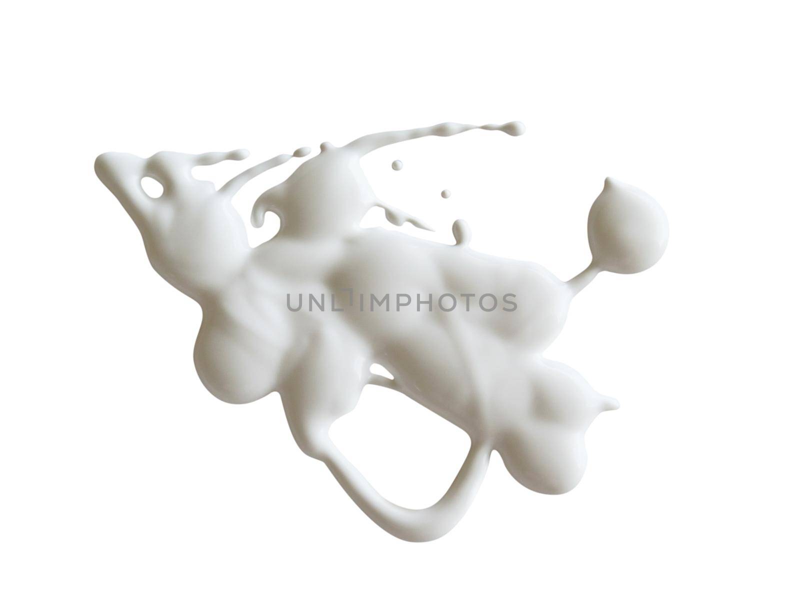 White cream on a white background, can be used as mayonnaise too. Clipping Path included