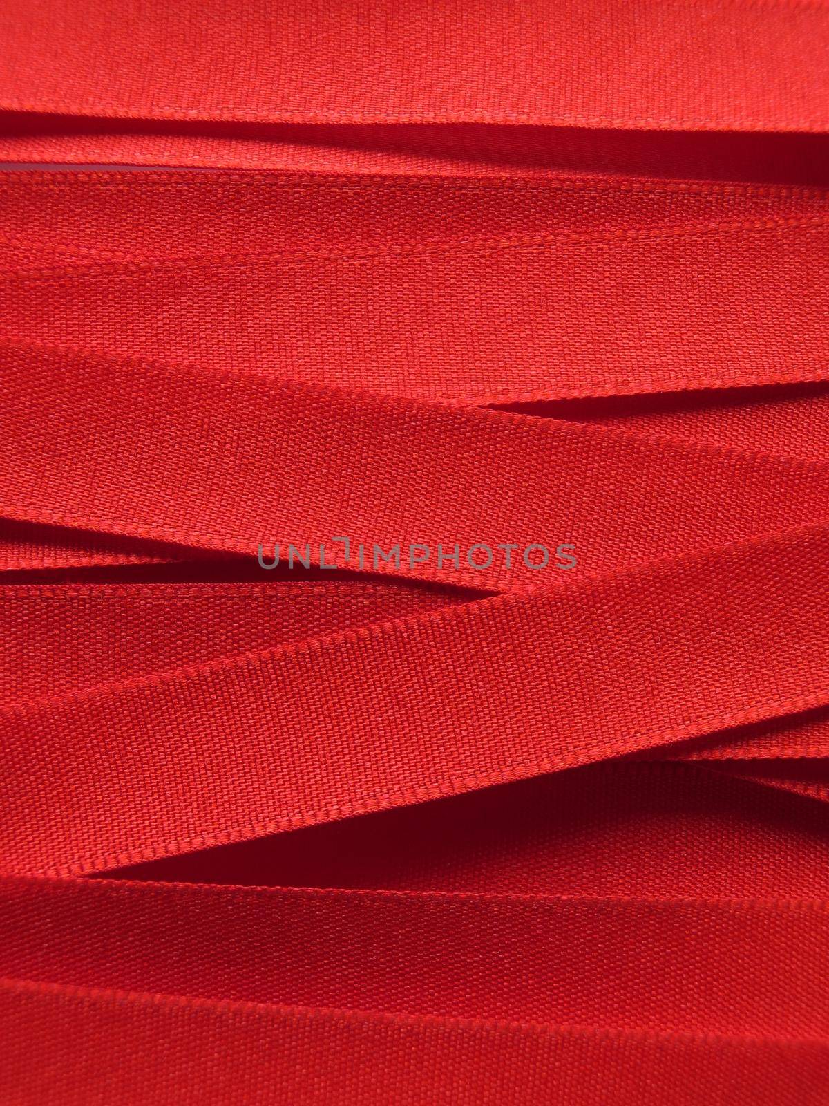 Shiny red satin ribbon by aroas
