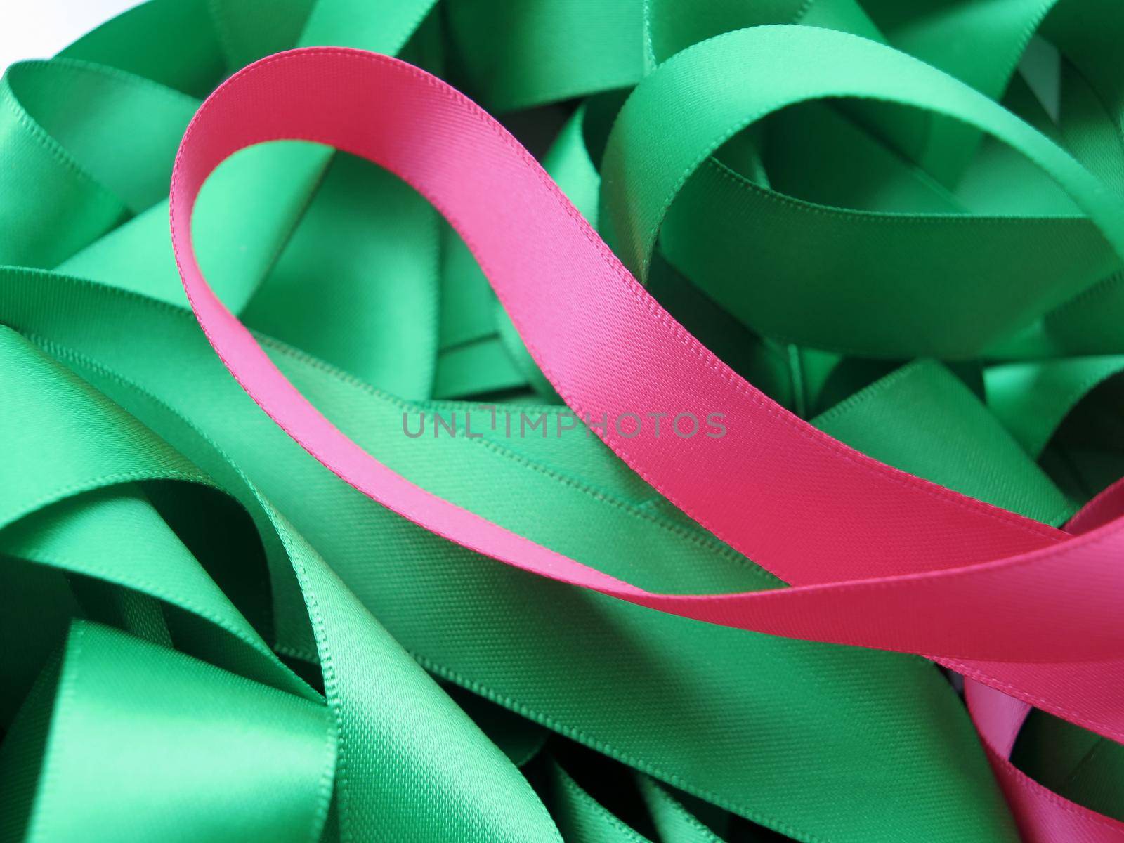 Colorful ribbon over white background by aroas