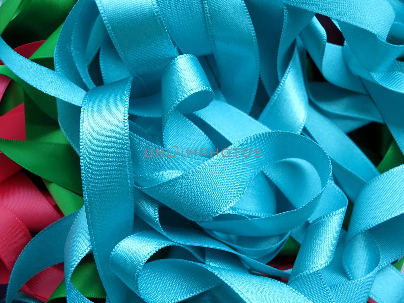 Colorful ribbon over white background by aroas