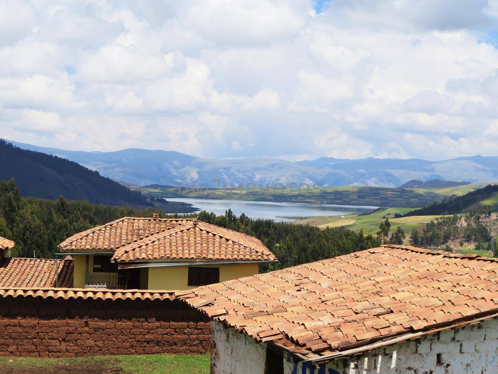 Agricultural field in Sacred Valley, Cusco Region, Peru