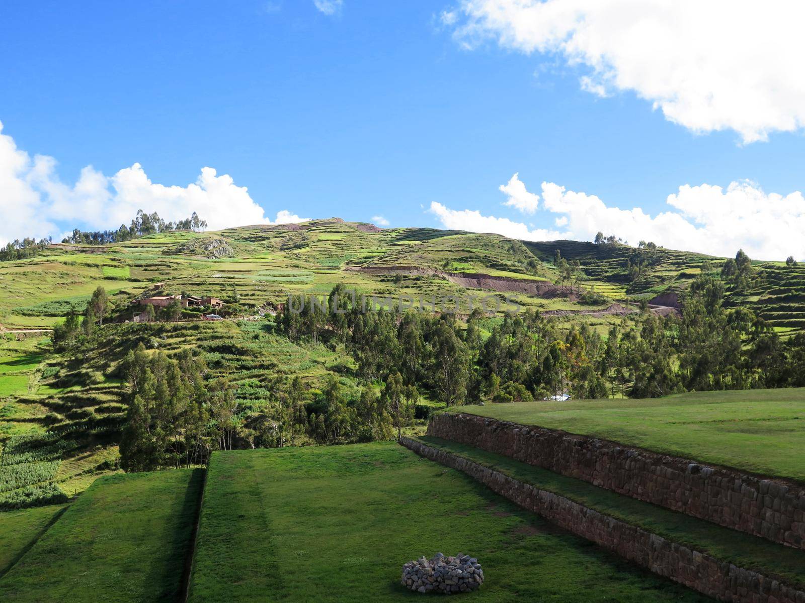 Agricultural field in Sacred Valley, Cusco by aroas