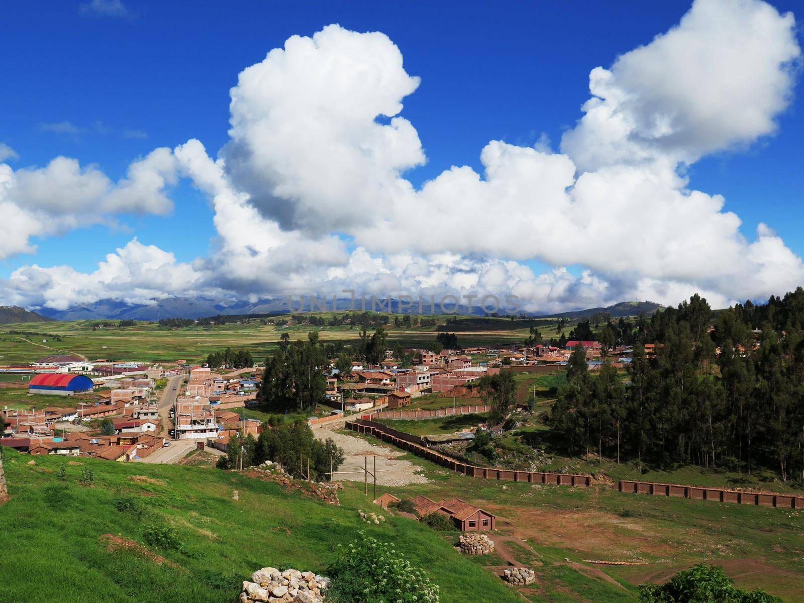 Agricultural field in Sacred Valley, Cusco Region, Peru