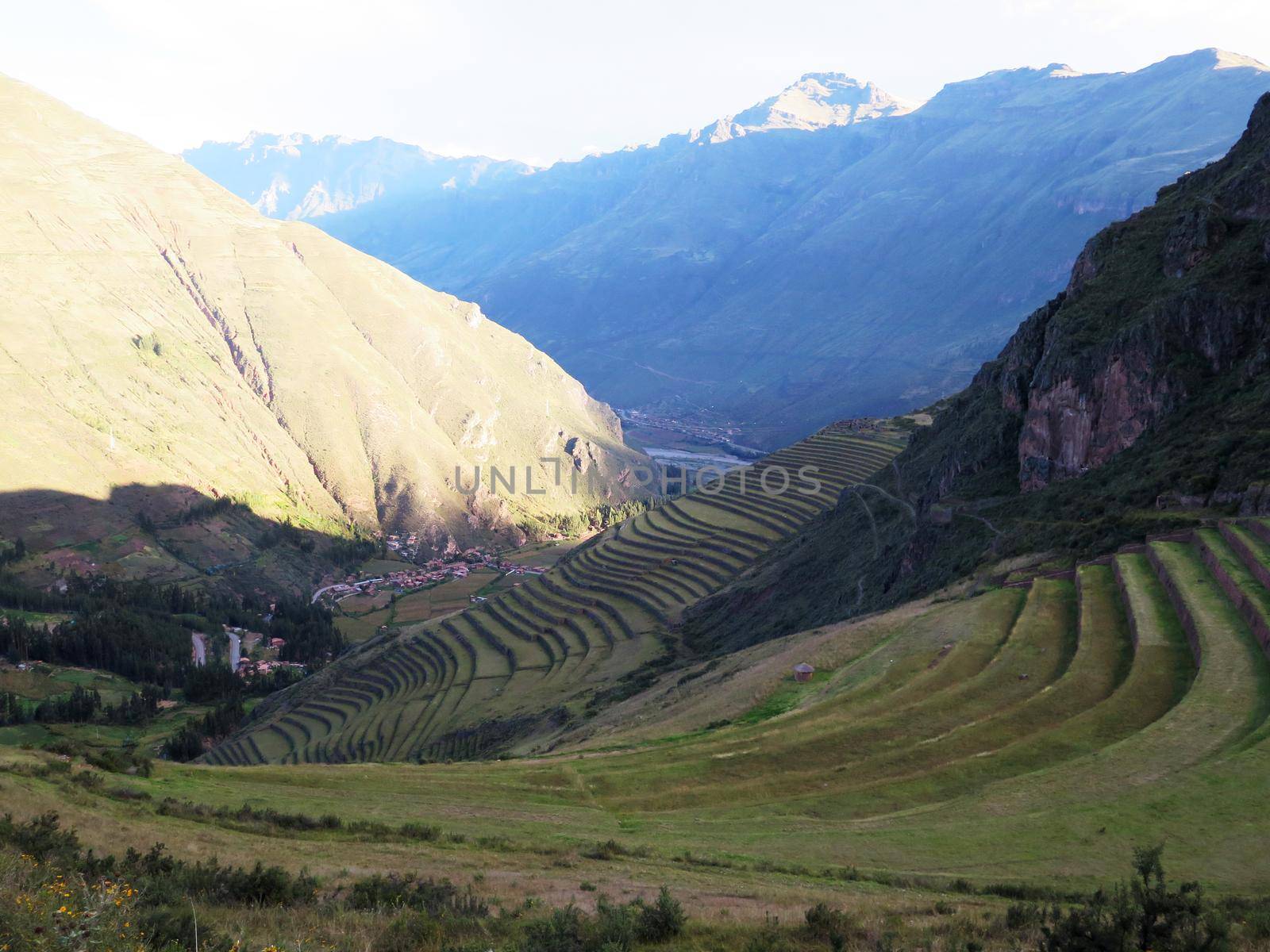 Peru, Pisac (Pisaq) - Inca ruins in the sacred valley in the Peruvian Andes by aroas
