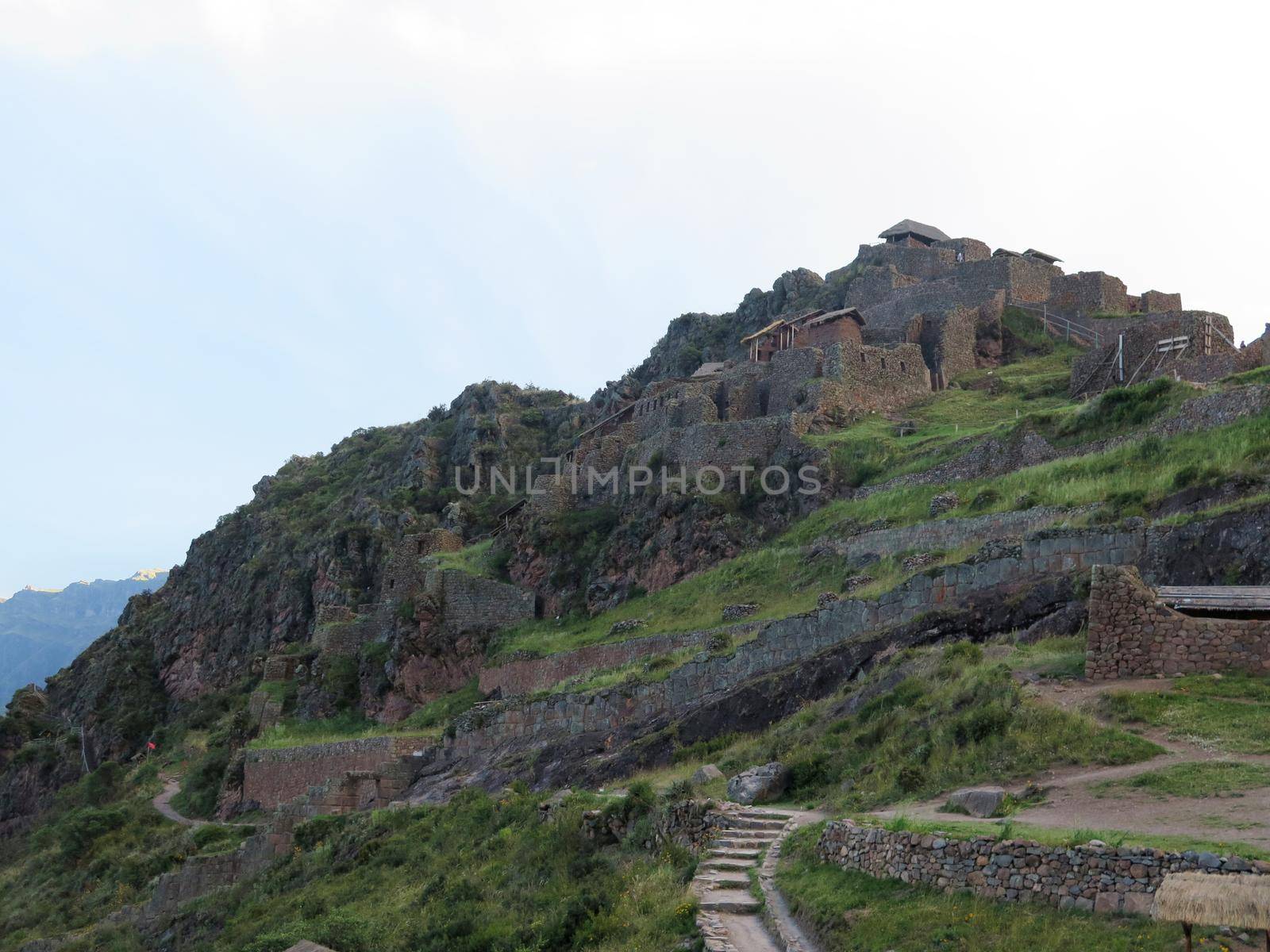 Peru, Pisac (Pisaq) - Inca ruins in the sacred valley in the Peruvian Andes by aroas