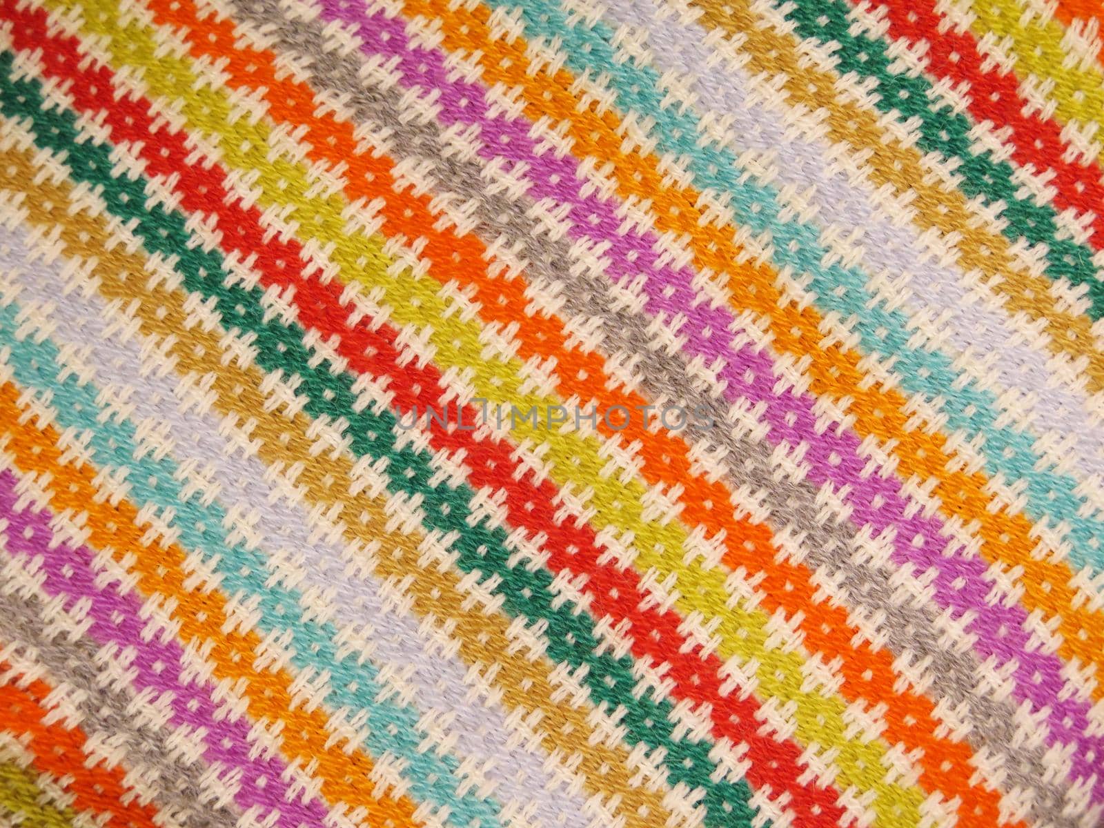 Peruvian hand made woolen fabric background