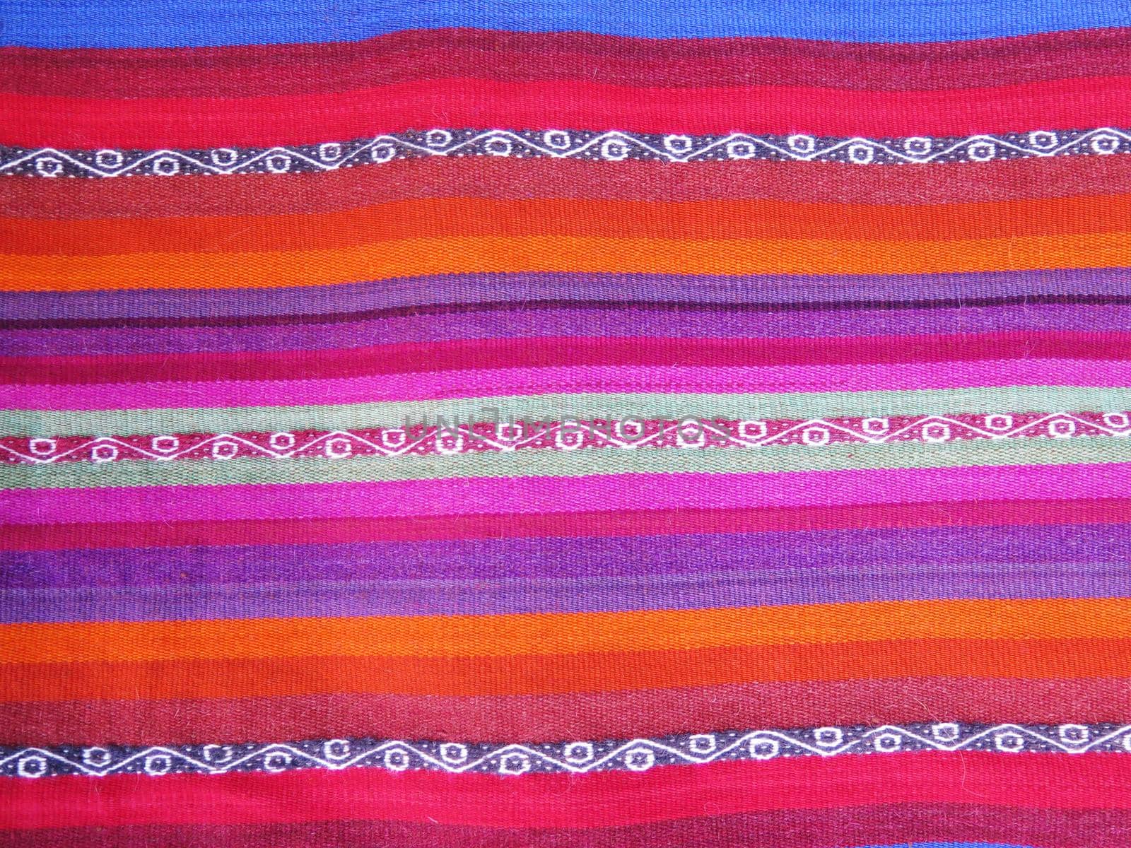 Peruvian hand made woolen fabric background