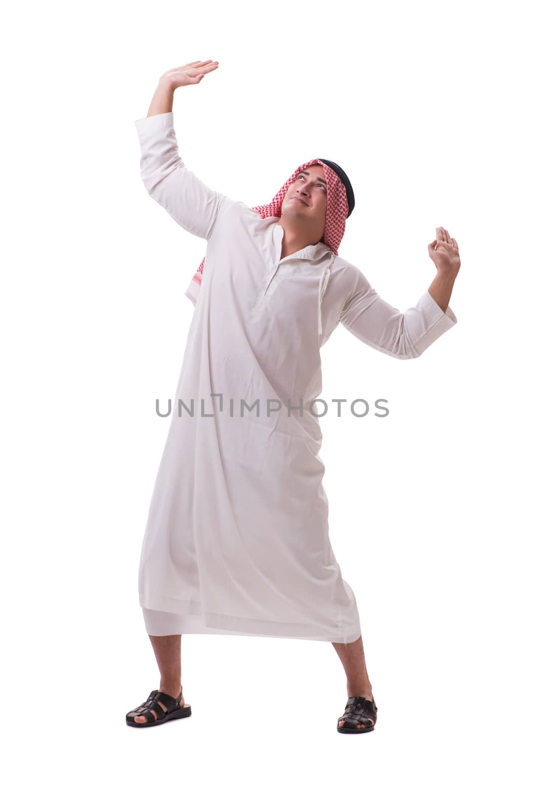 Arab businessman isolated on white background