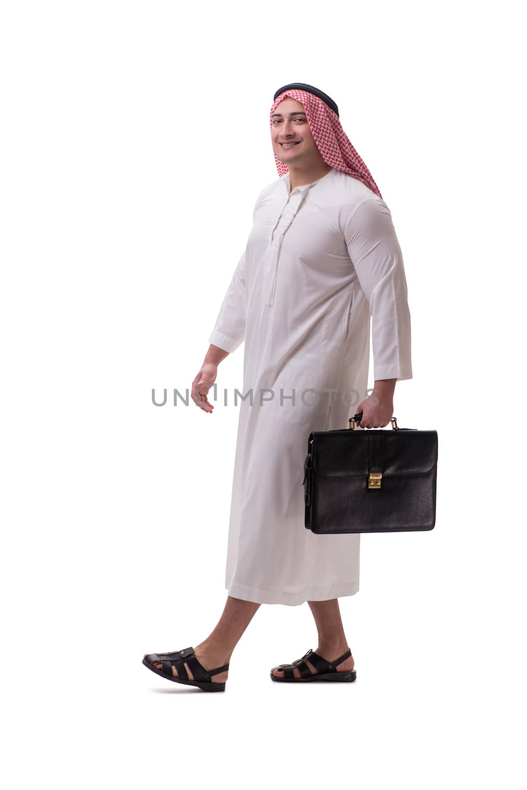 Arab businessman isolated on white background