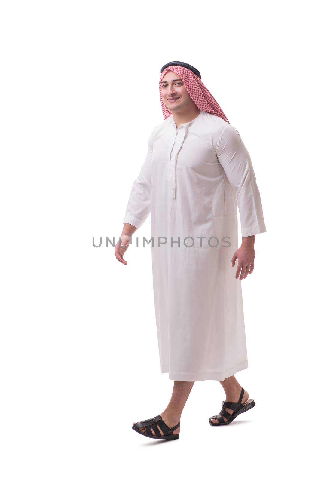 Arab businessman isolated on white background