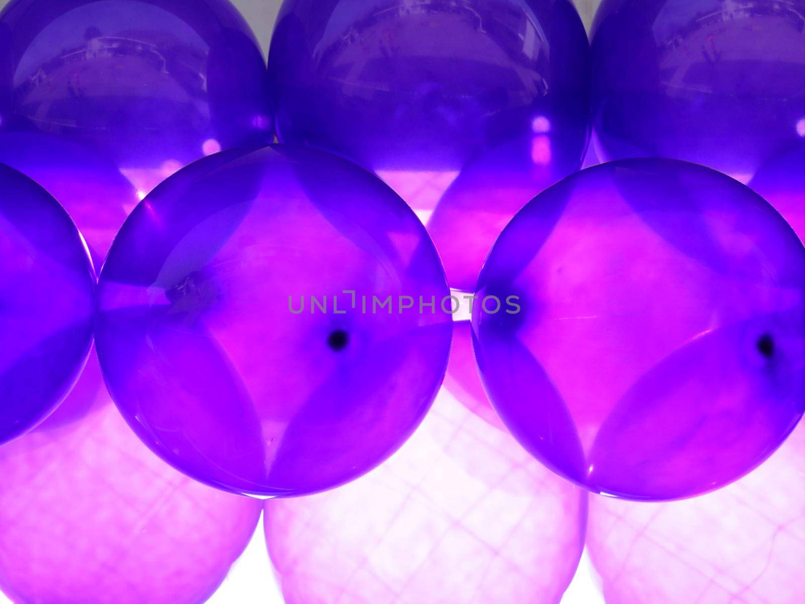 Birthday party balloons total purple