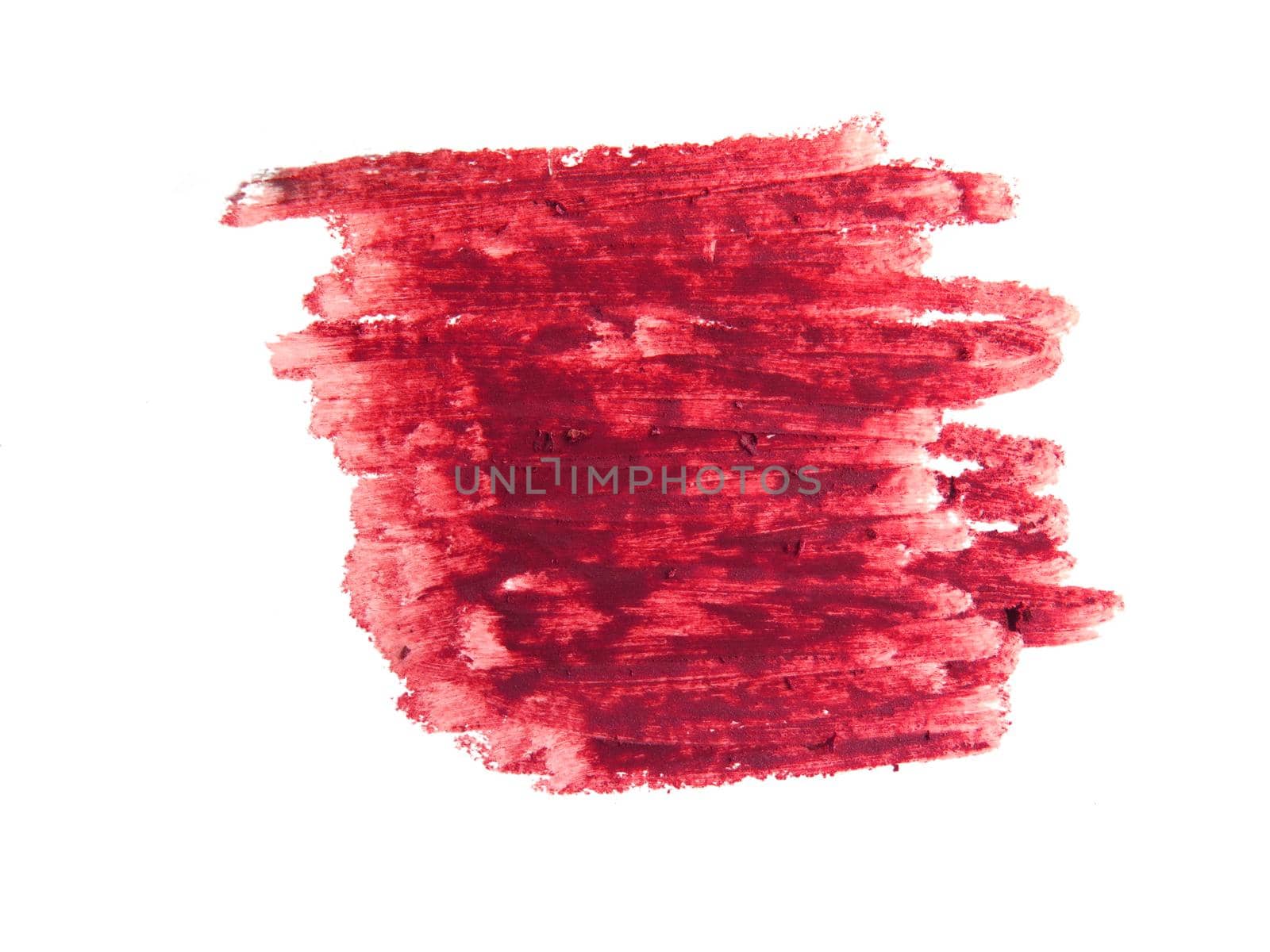 Red color Cosmetic pencil isolated on white background