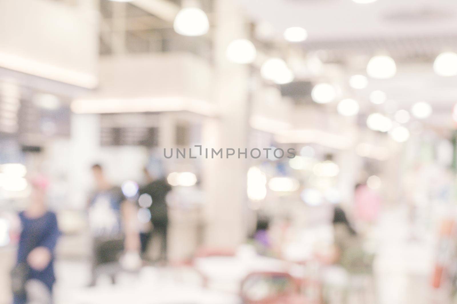 Abstract blur department store with shopping mall interior for background.abstract blur in supermarket for background.Abstract blur beautiful luxury shopping mall and retails store interior