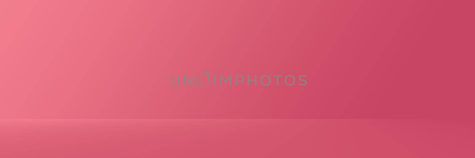 Studio Background - Abstract Bright luxury Pink Gradient horizontal studio room wall background for display product ad website template