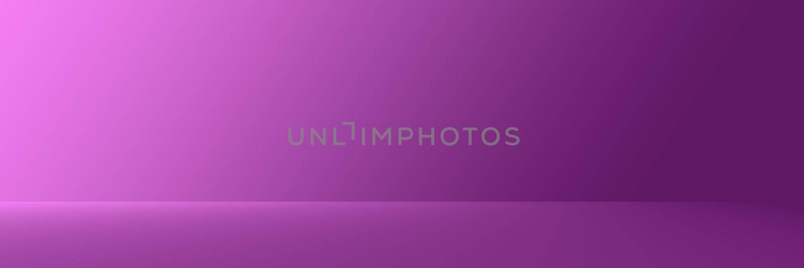 Studio Background - Abstract Bright luxury purple Gradient horizontal studio room wall background for display product ad website template