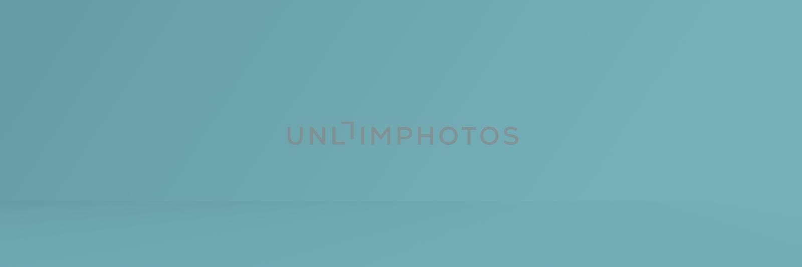 Studio Background - Gradient luxury dark blue horizontal studio room background. by Benzoix