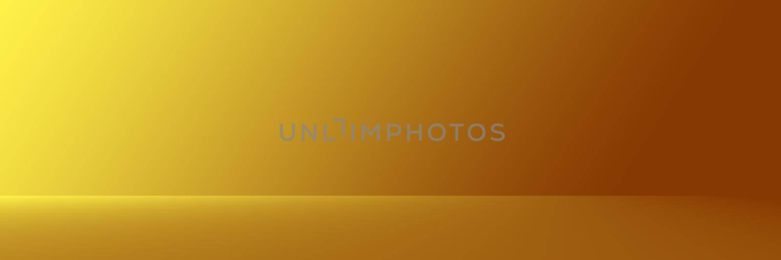 Studio Background - Bright Gold Gradient horizontal studio room wall background. by Benzoix