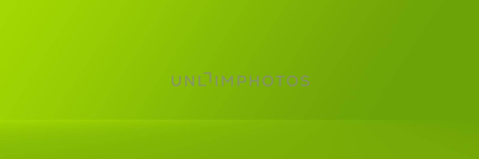 Studio Background - Bright Green Gradient horizontal studio room wall background