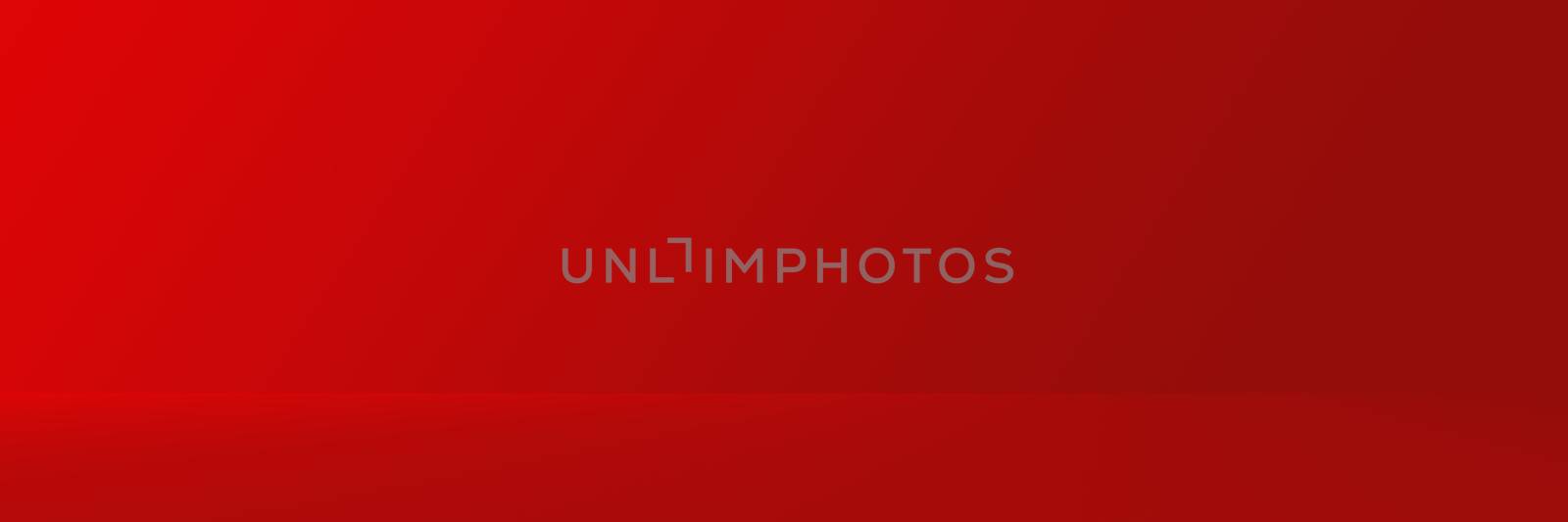 Studio Background - Bright Red Gradient horizontal studio room wall background