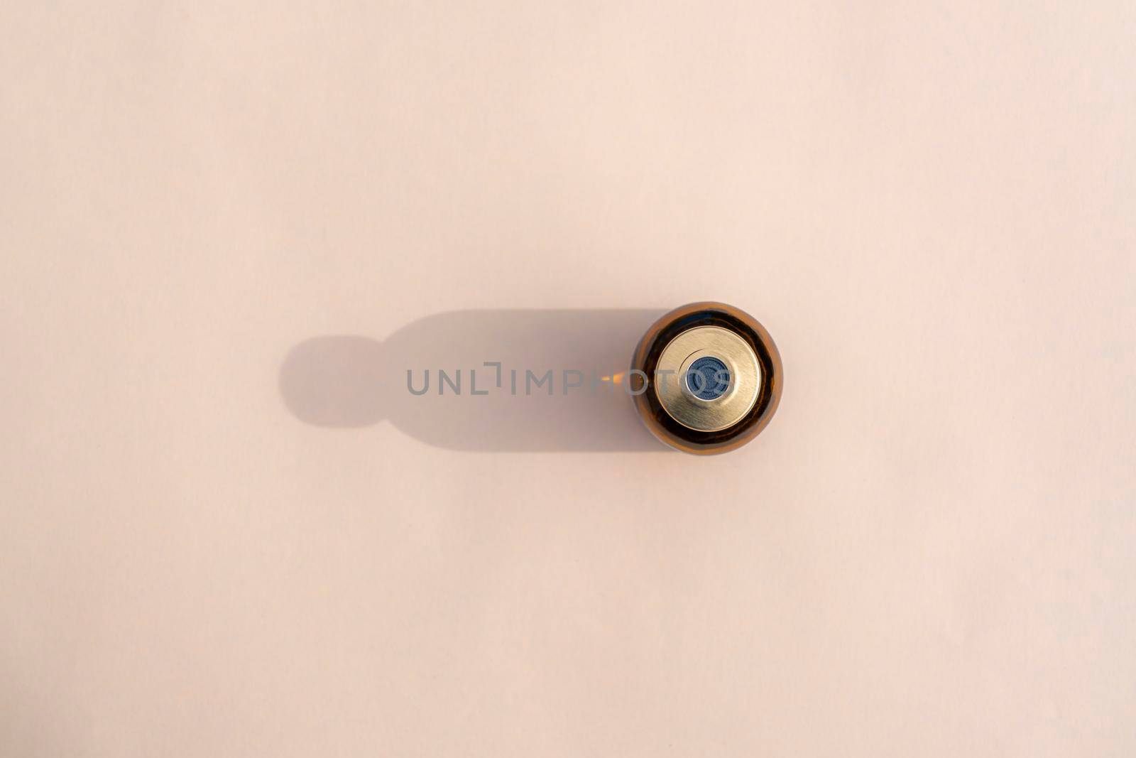 ampoule with a hard shadow on a colorful background. High quality photo
