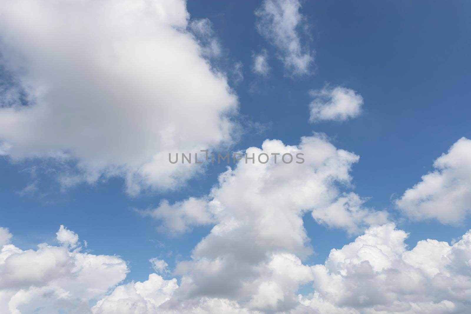 Amazing sky with fluffy clouds