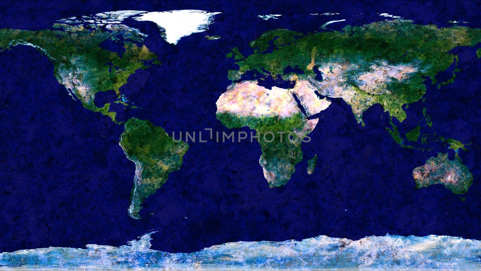 wold map made by hard blue granite stone texture surface background