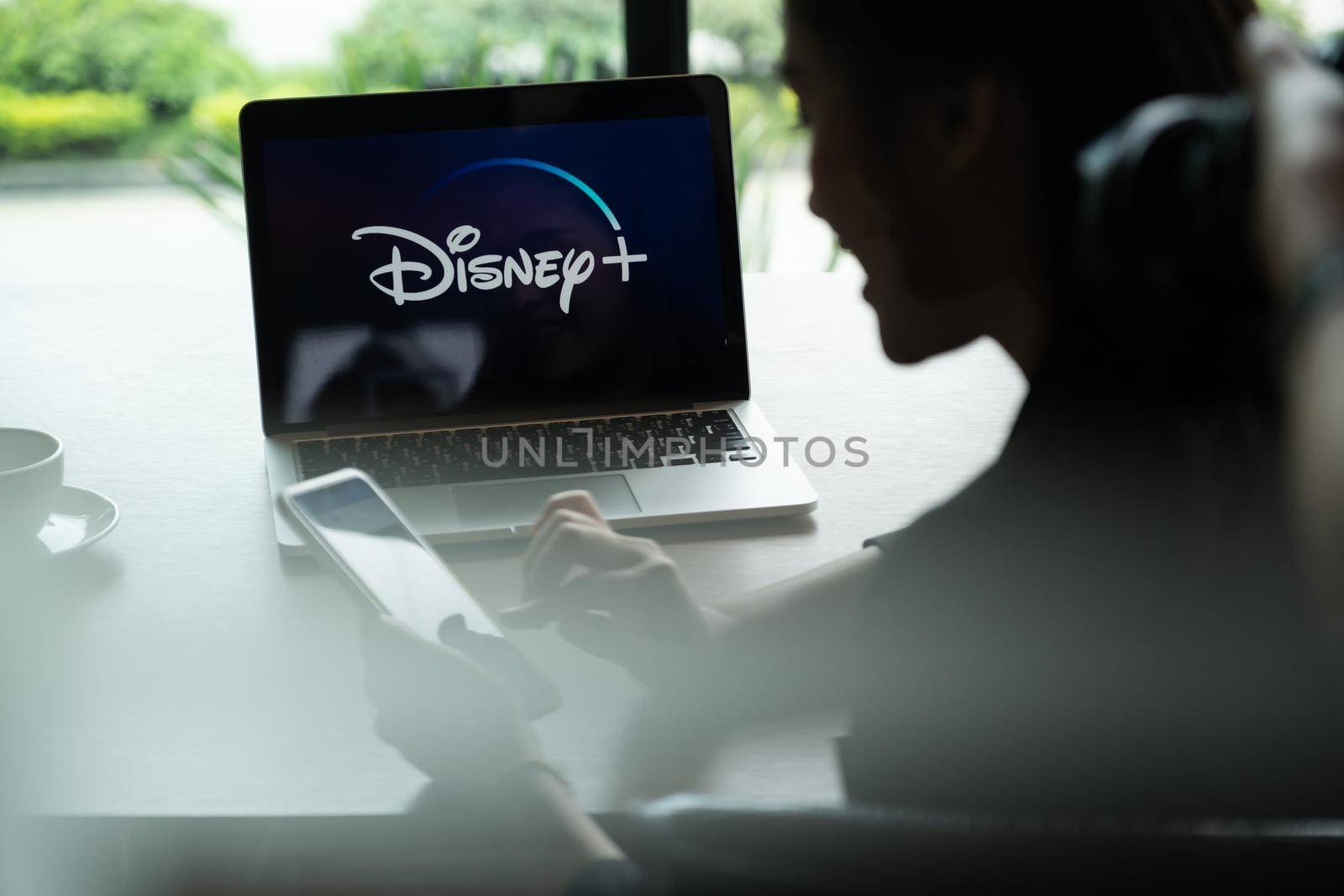 CHIANGMAI, THAILAND - JULY 25 ,2020 : Macbook with Disney plus on screen. Disney+ is an online video