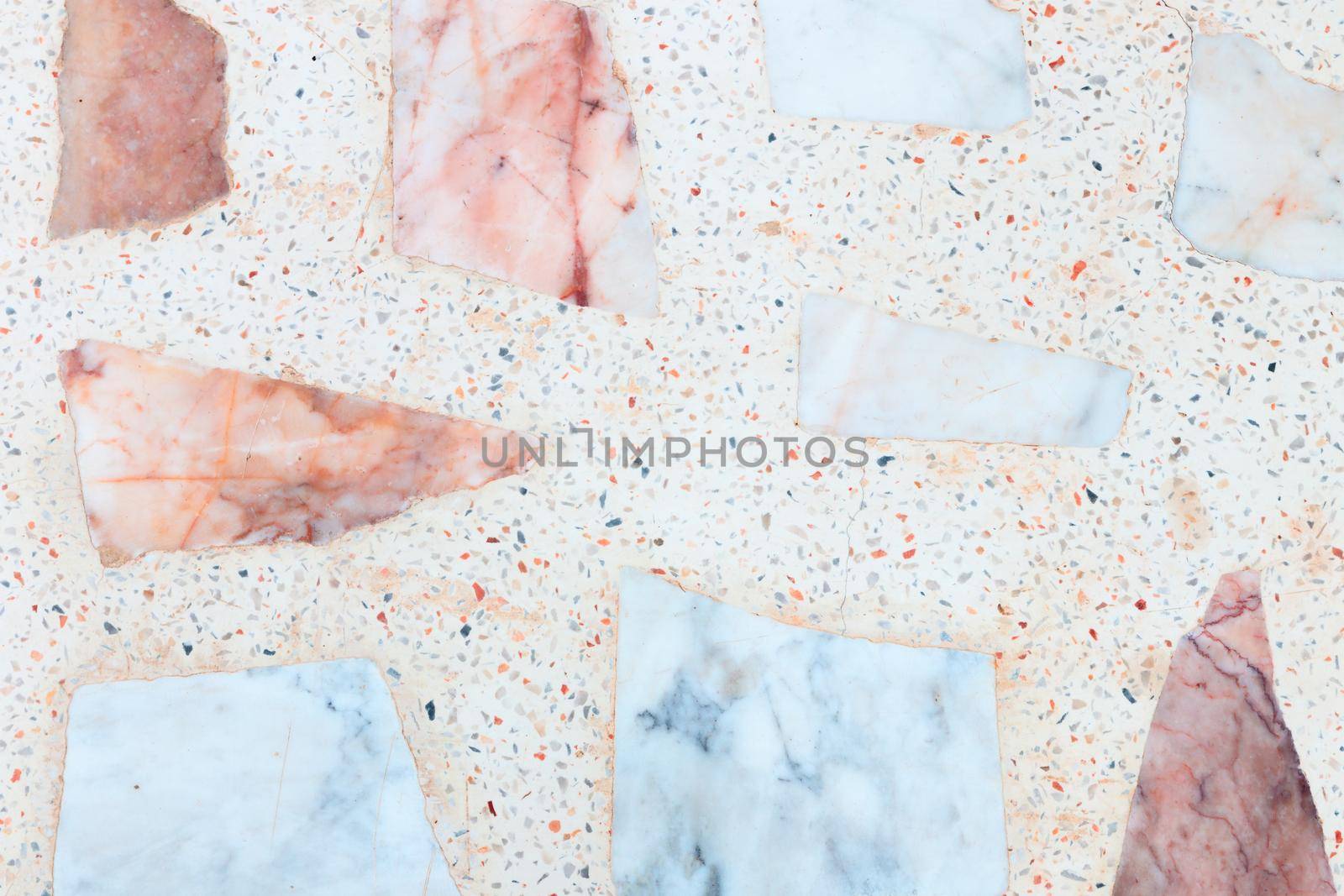 terrazzo flooring or polished stone pattern wall and color surface marble vintage texture old for background image horizontal by pramot