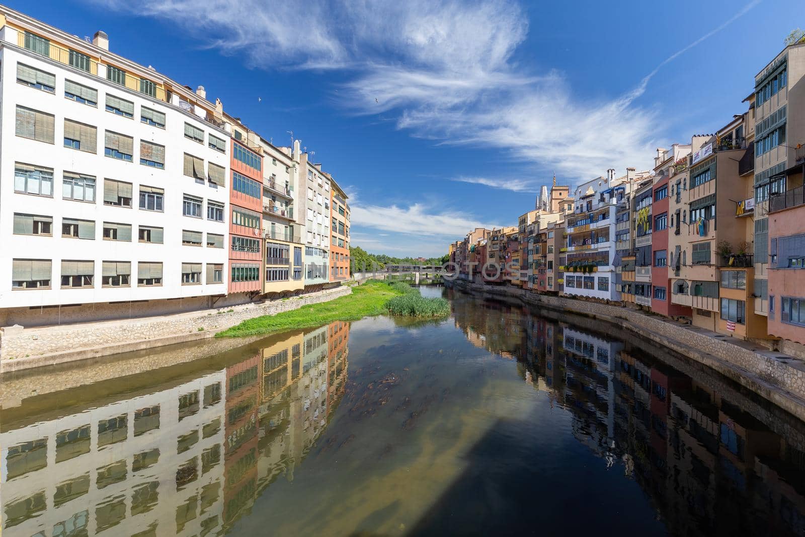 View of the embankment in Girona - Catalonia, Spain by Digoarpi